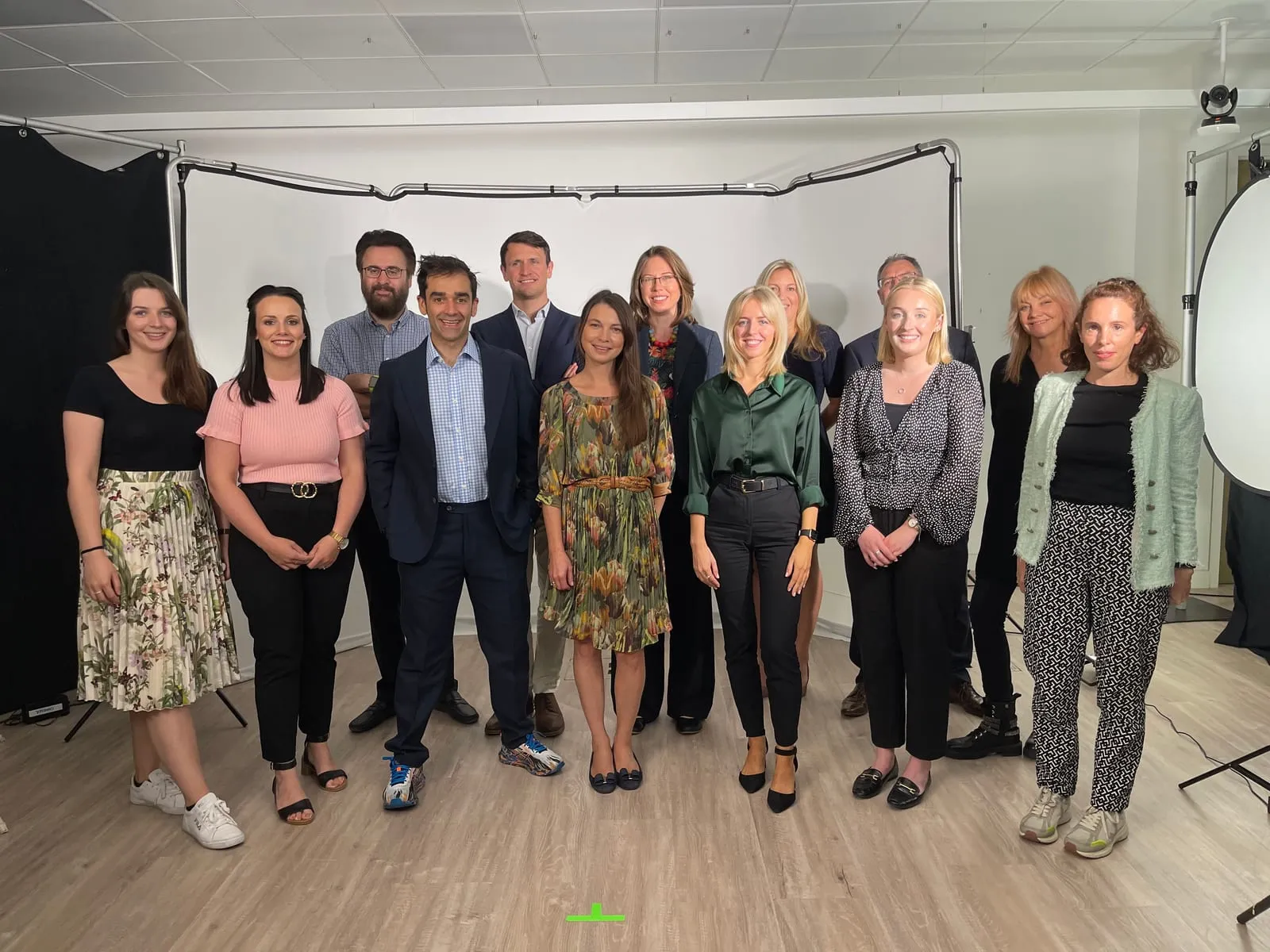 Kishan Rees with his Sanofi team at a studio photo shoot.
